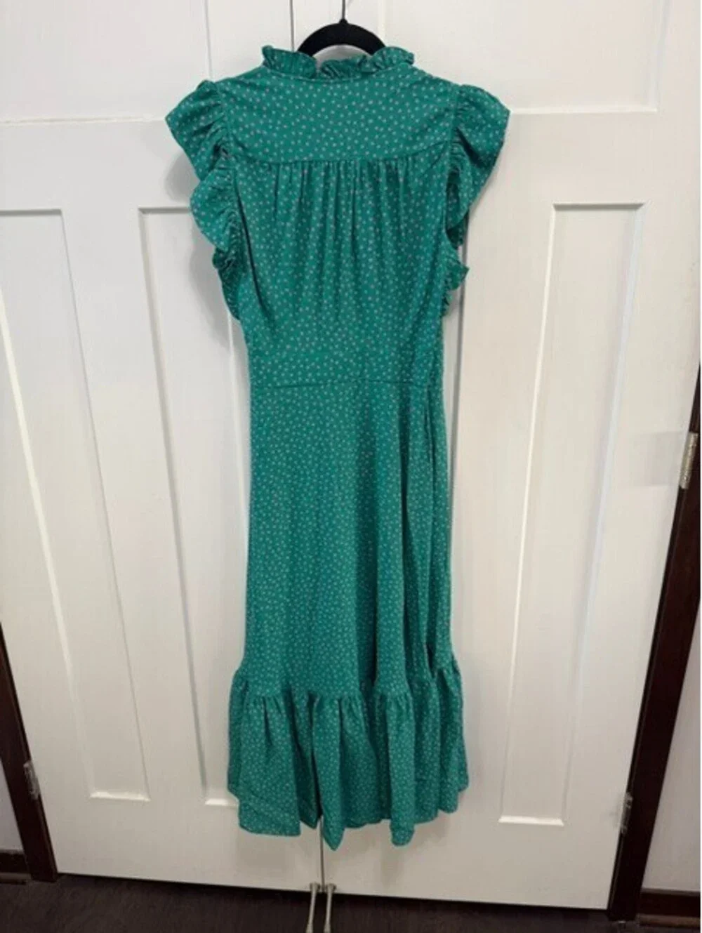 NWOT Kate Spade Poolside midi dot wrap dress teal/pink size 14